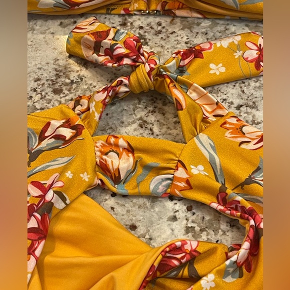 Chelsea & Violet Gold and Red Bikini Swimwear - Picture 6 of 6